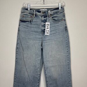 DAZE DENIM Pleaser High Rise Ankle Wide Leg Jean - Size 28 - Miracle wash